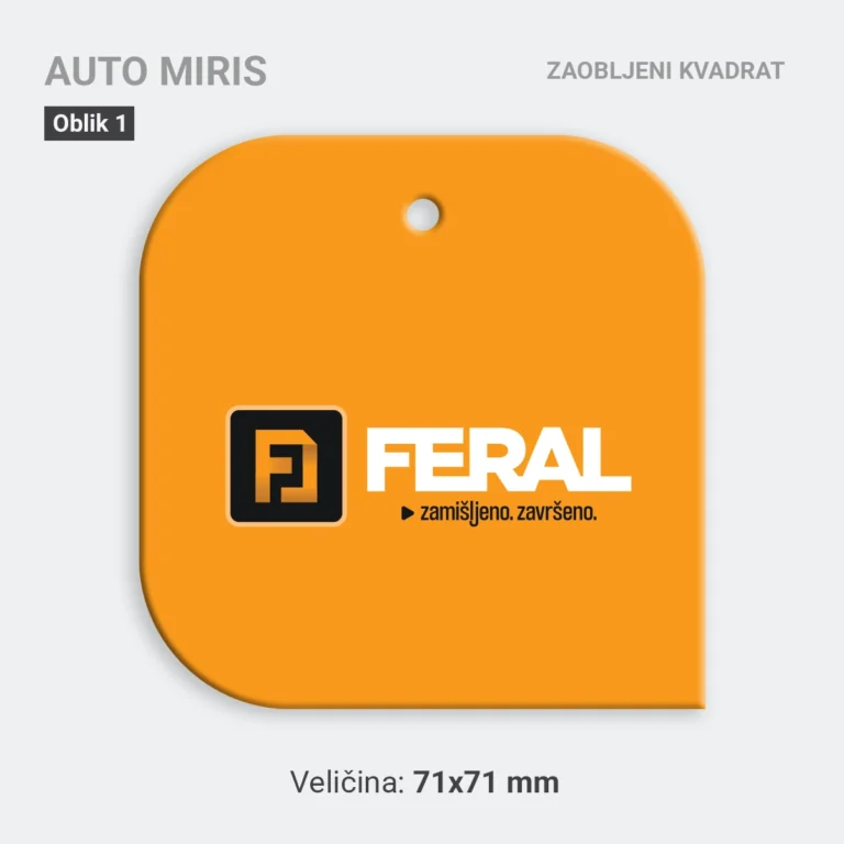 Auto miris zaobljeni kvadrat narandzasti 01