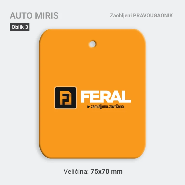 Auto miris zaobljeni pravougaonik narandzasti 03