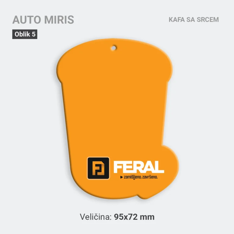 Auto miris kafa sa srcem narandzasti 05