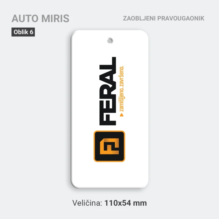 Auto miris zaobljeni kvadrat bijeli 06