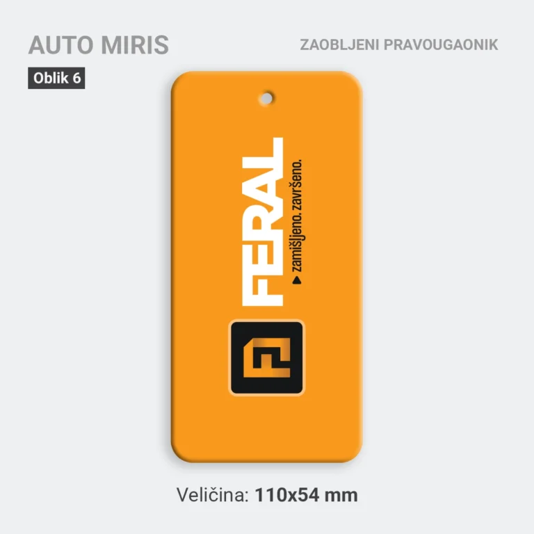 Auto miris zaobljeni kvadrat narandzasti 06