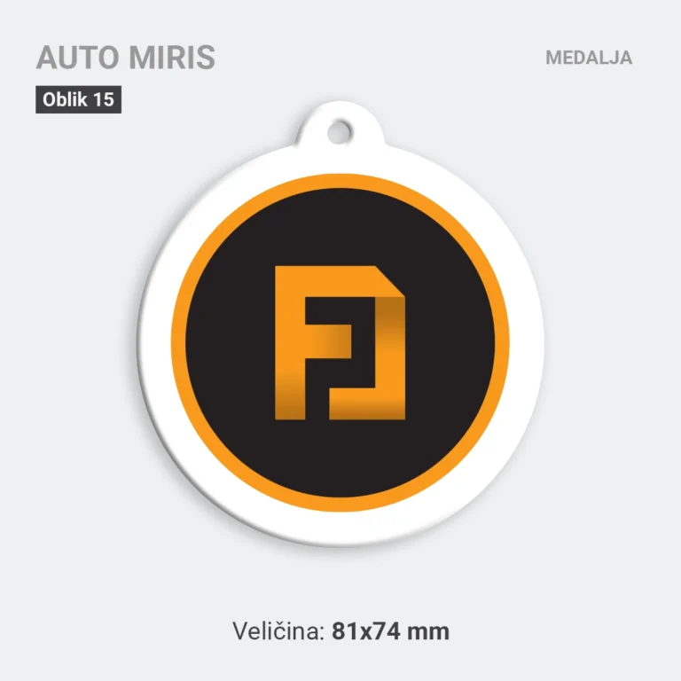 Auto miris medalja bijeli 15
