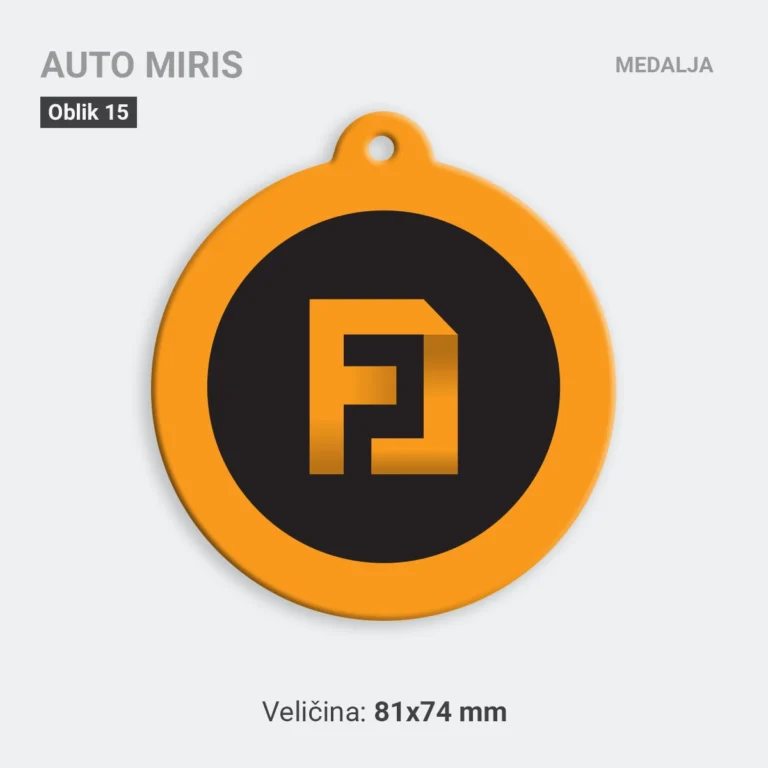 Auto miris medalja narandzasti 15